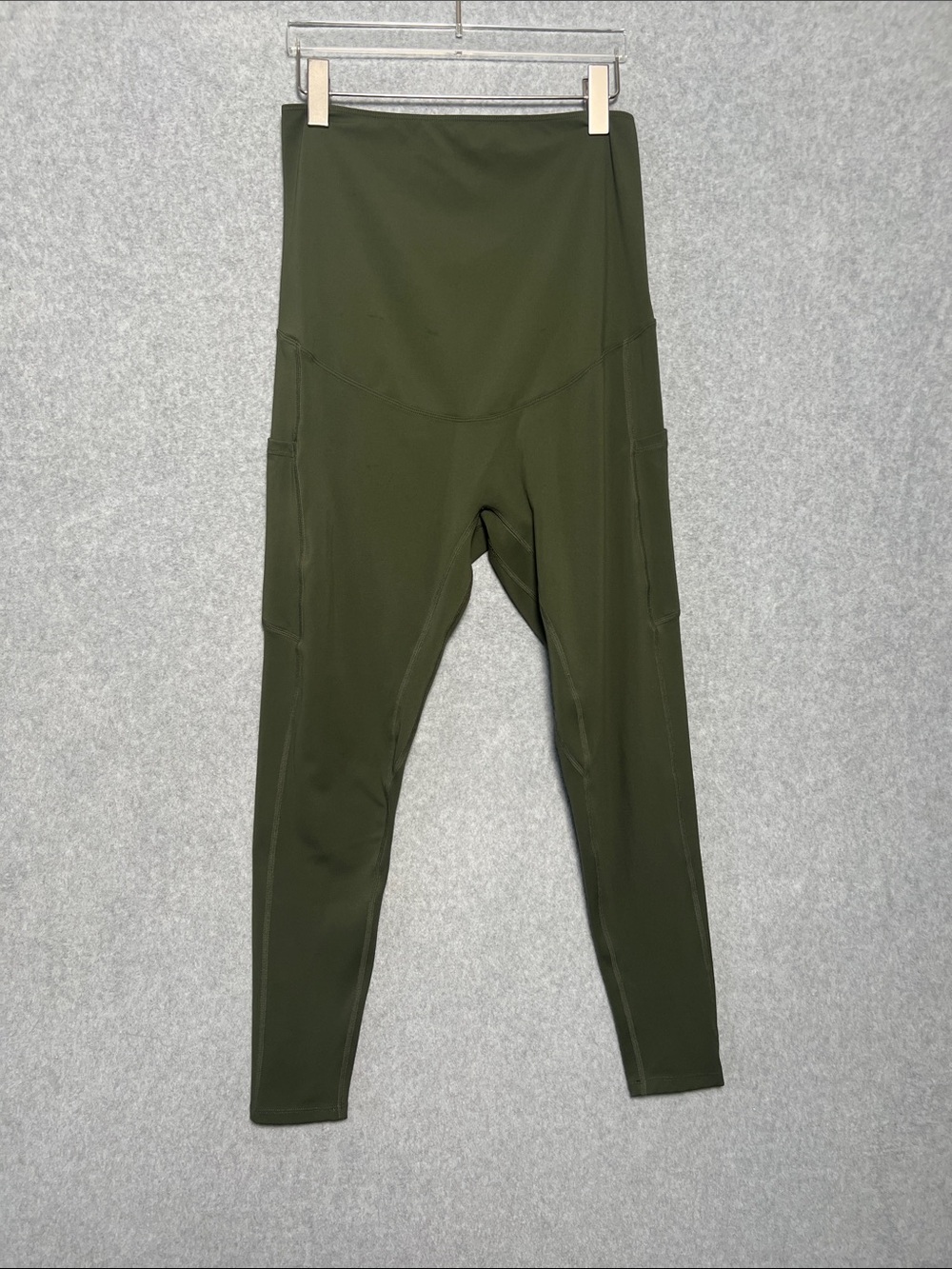 Enerful Olive Green Maternity Leggings Size L